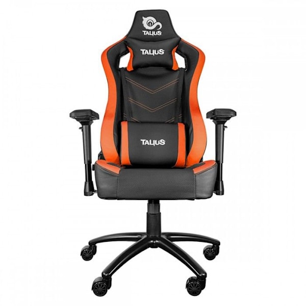 Spilstol - Talius - Vulture - Sort/Orange - 4D armlæn - Metallisk base - Højdejusterbar Svart, Orange