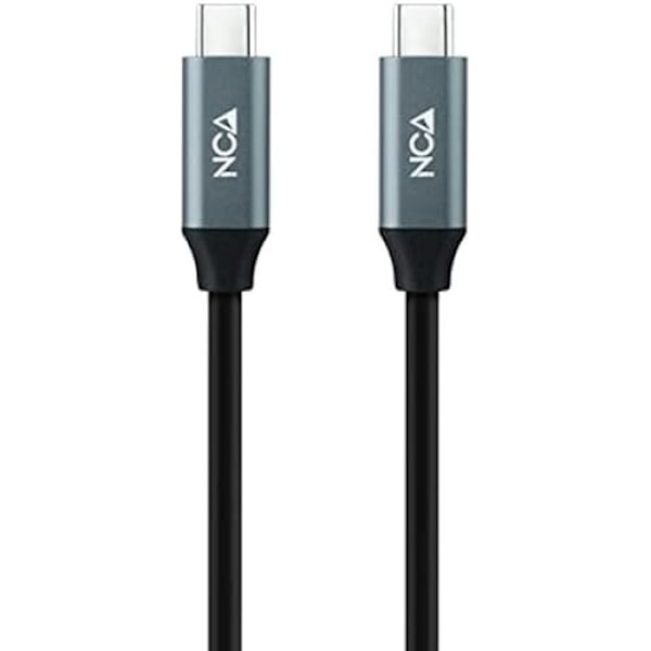 Nanokabel USB 3.2 Gen2x2 20Gbps 5A/100W 4K/60Hz USB-C/M-USB-C/M-kabel, grå/sort, 2 m