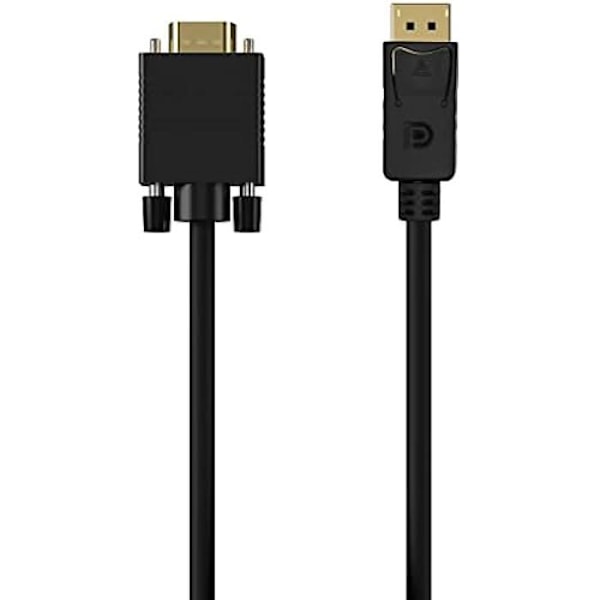 AISENS - A125-0552 - DISPLAYPORT til VGA-konverterkabel, DP/M-VGA/M, sort, 1,0 m