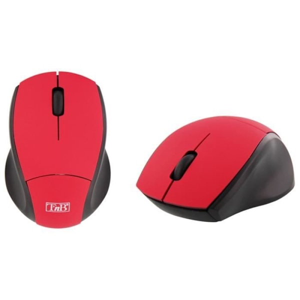 T'nB langaton optinen hiiri ultramin 2,4 GHz USB-vastaanotin - punainen musta, Punainen