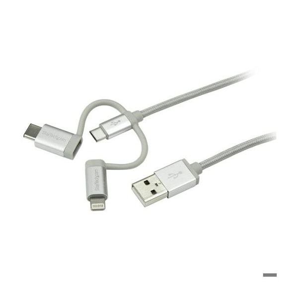 Moniliitin USB-kaapeli - StarTech.com - LTCUB1MGR - 1 m - Lightning, USB-C, Micro USB