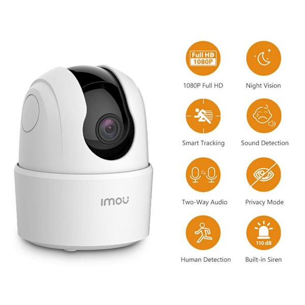 Wi-Fi indendørs kamera Ranger 2C (IPC-K2ECP-3H1W) 3MP, tovejse lyd, menneskedetektion, hvid lydalarm
