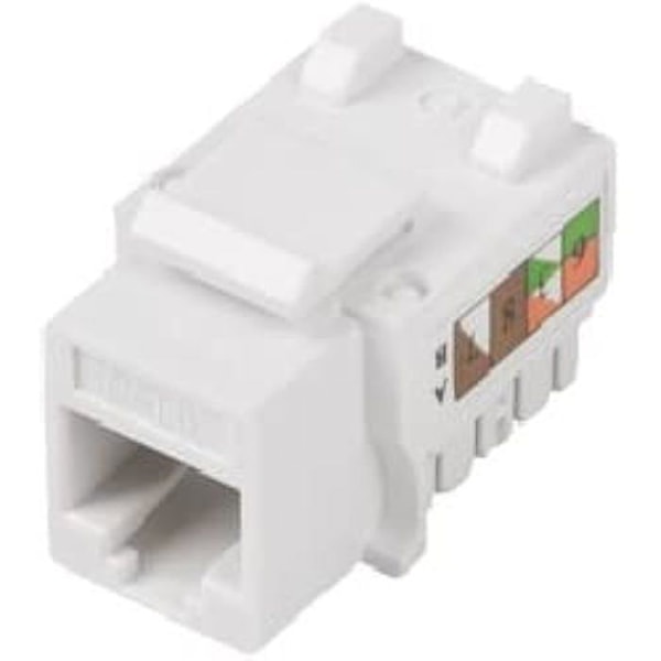 LANBERG Keystone Cat.6 UTP RJ45 90 graders kabel - hvid