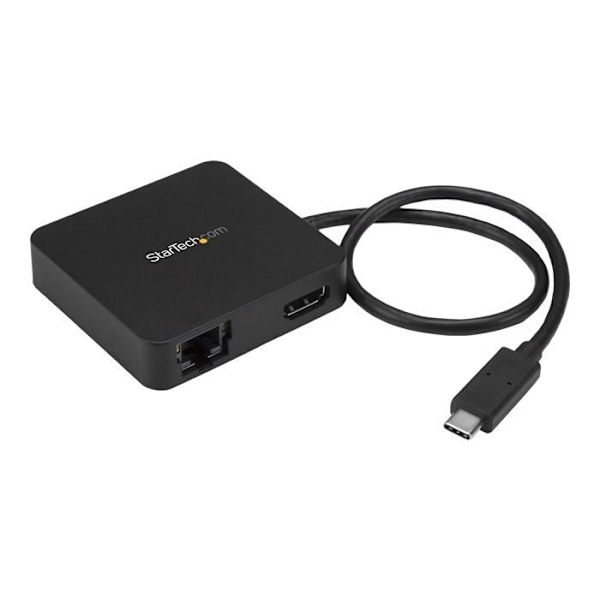 USB-C multiport adapter - STARTECH - HDMI 4K - GbE - USB 3.0 - Sort