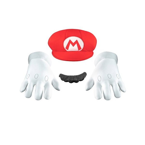 Mario Aikuiset Asusteet Röd, mörkbrun, vit