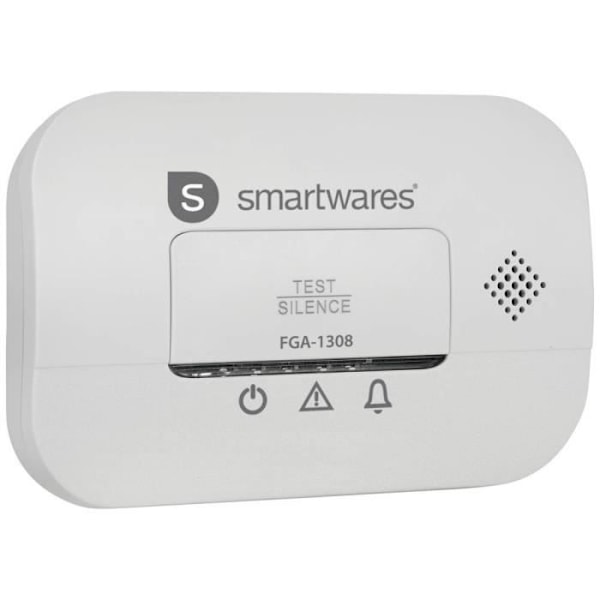 Batteridriven Smartwares FGA-13081 gasdetektor Kolmonoxidgas upptäckt