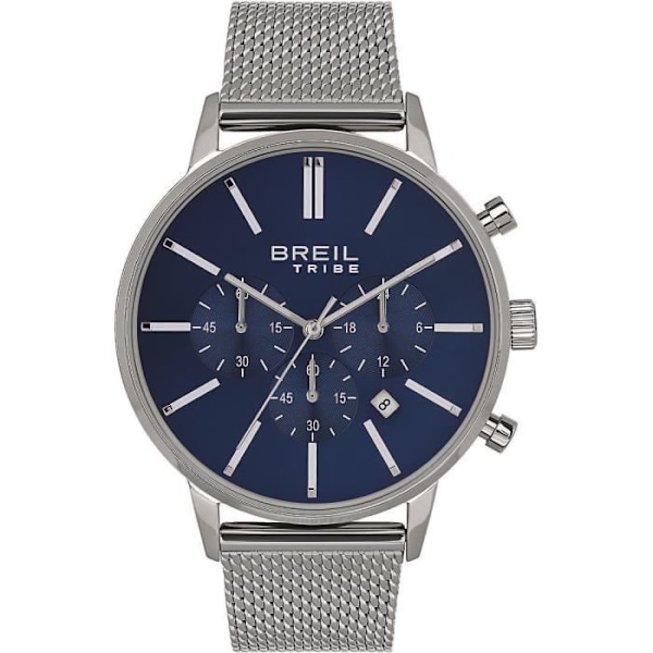 Chronographur - BREIL - Avery - Sølv/Stål - Vandtæthed 3 ATM - Kvarts Silver, Blå
