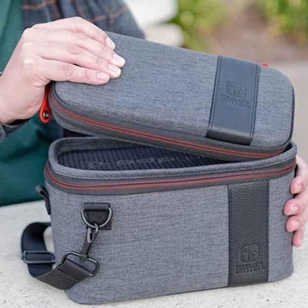 Rejsetaske - PDP - Elite Pull N Go - Nintendo Switch - Grå Grå