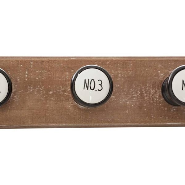 Keramisk knagerække - Ikke specificeret - 6 kroge - L66cm - Brun - Moderne - Design kastanj