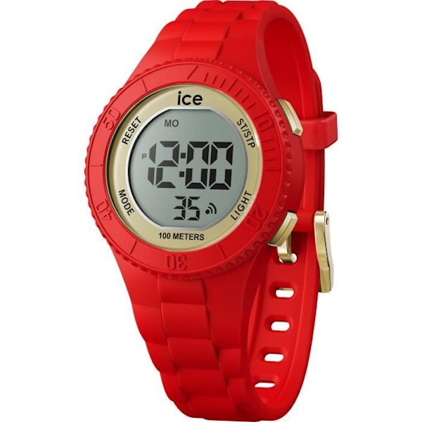 Lastenkello - Jääkello - 021620 - Punainen silikoni - 34mm - 10 bar Röd