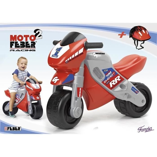 Porteur Draisienne MotoFeber 2 Racing kypärällä - FEBER - Lapsi - 2 pyörää - Punainen