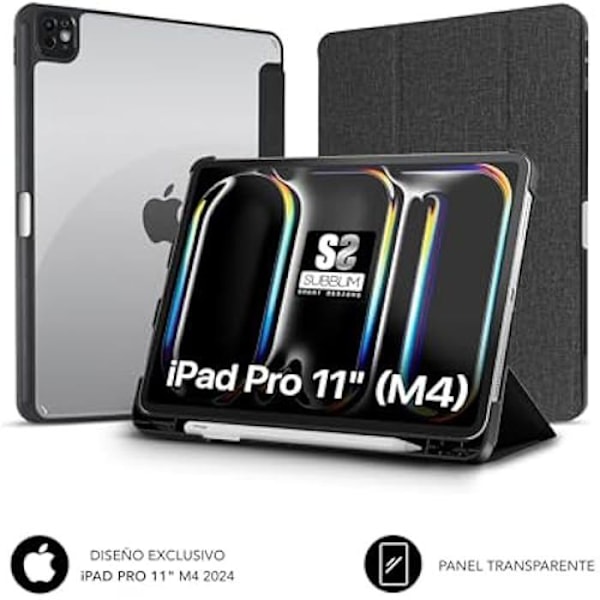 Tablettfodral - SUBBLIM - iPad Pro 11" 2024 M4 - Stötskydd - Justerbart stöd - Apple Pencil-fack