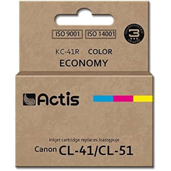Aktiv blækpatron ACTIS KC-41R til Canon CL-41/CL-51 printer - Multi-farver - 18 ml