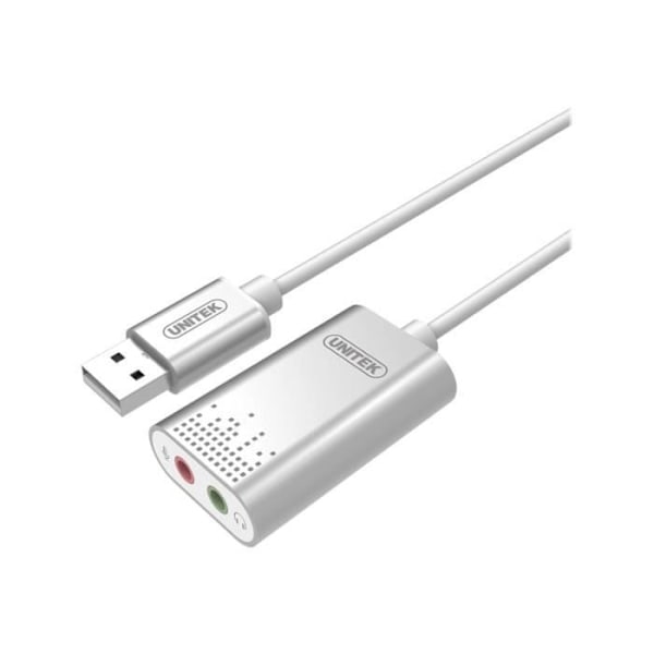 Lydkort UNITEK Y-247A - 16 bit - 48 kHz - stereo - USB 2.0