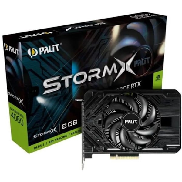 PALIT - Grafikkort - Nvidia GeForce RTX 4060 StormX 8GB Mini ITX