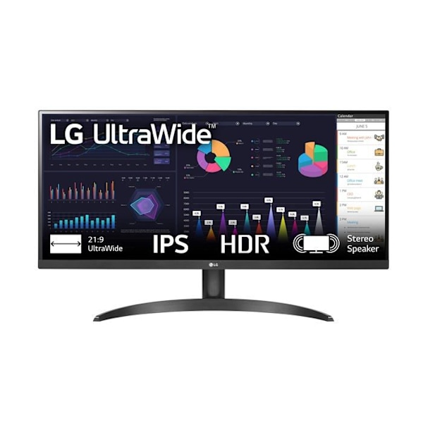 LG Skærm - UltraWide 29 - IPS - 2560x1080 - 21:9 - Hvid Sort