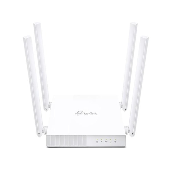 Tp-link Wifi Router Archer C24 Ac750 Dual AP/router, 4x Lan, 1x Wan/ 300mbps 2.4/ 433mbps 5ghz, Right To Socket, Indendørs, A Hvid