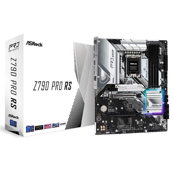 Moderkort - ASRock - Z790 PRO RS - Vit - Socket 1700 - 4 minnesplatser