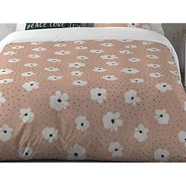 Suri Beige pussilakana - Popcorn - Sänky 135 - Digiprintti - Erittäin pehmeä - Konepestävä Beige