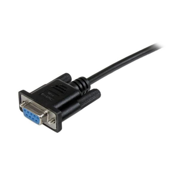 DB9 RS232 seriell nollmodemkabel - STARTECH - 2 m - Svart