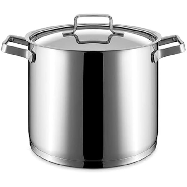 Casseroll - PUJADAS - 24 cm - Rostfritt stål - Ergonomiska handtag - Induktionskompatibel Rostfritt stål