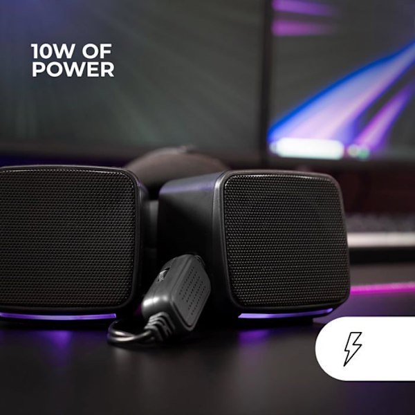 Kompakte Højttalere - Mars Gaming - MS-PRO - 10W - RGB Flow - Jack 3.5mm
