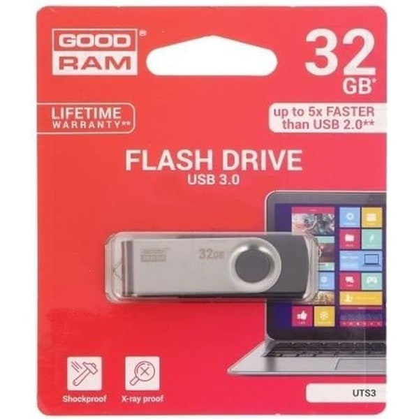 NØGLE / SORT USB 3.0 NØGLE 32GB GOODRAM - UTS3-0320K0R11