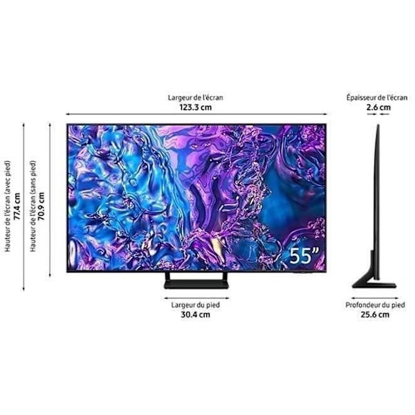 Samsung 55Q70D - 55" (140 cm) QLED TV - 4K UHD 3840x2160 - 120 Hz - HDR - Smart TV - Gaming HUB - 4xHDMI - WiFi