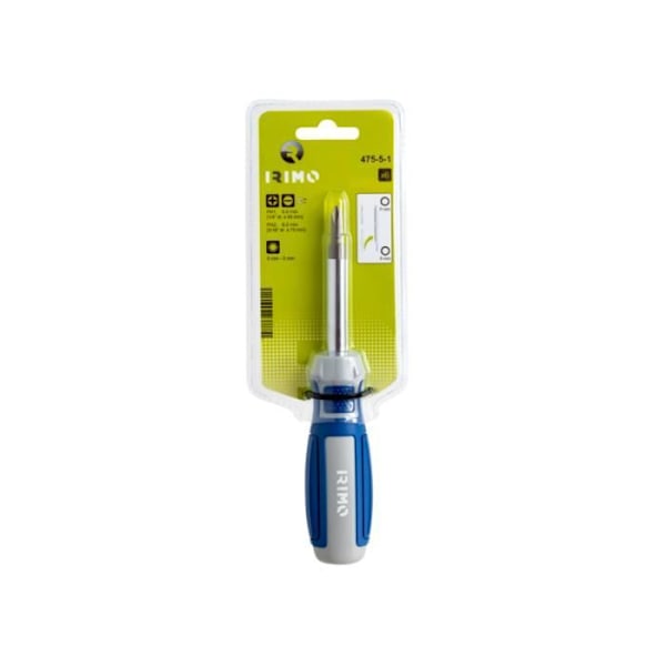 6 i 1 bit holder skruetrækker - IRIMO - 475-5-1 - Højkvalitets stål - Magnetiske spidser