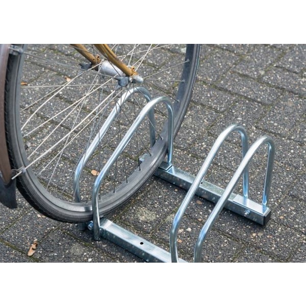 Cykelholder - Dunlop - Vægmodel - Aluminium - 2 cykler - Sølv pengar