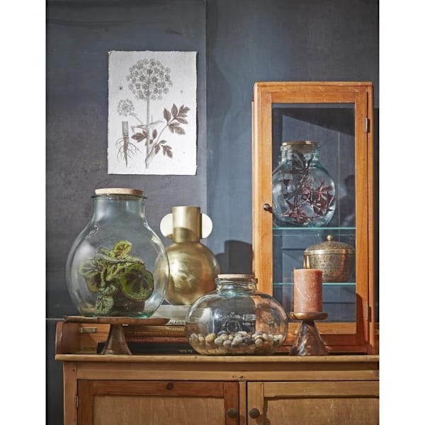 Vas - Glimmerdekorationer - Olly - H23 x Ø29 cm - Återvunnet glas - Transparent Transparent
