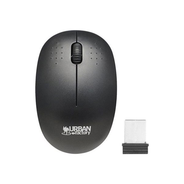 Langaton hiiri - URBAN FACTORY - WMB01UF - Ambidextrous - 1000 DPI - Musta