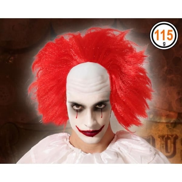 Halloween Killer Clown Peruk - ATOSA - Kostymtillbehör - Röd - Vuxen/barn Röd