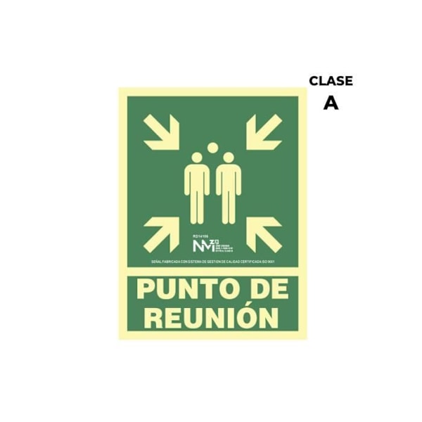 PUNTO evakueringspanel fra Reunion - GENERIC - PVC 1mm - 22,4x30cm