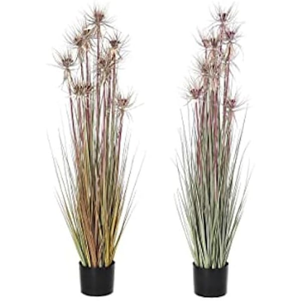 Dekorativ växt - DKD HEMINNREDNING - Brun polyeten Grön PVC - 40 x 40 x 120 cm - 2 enheter Brun Grön