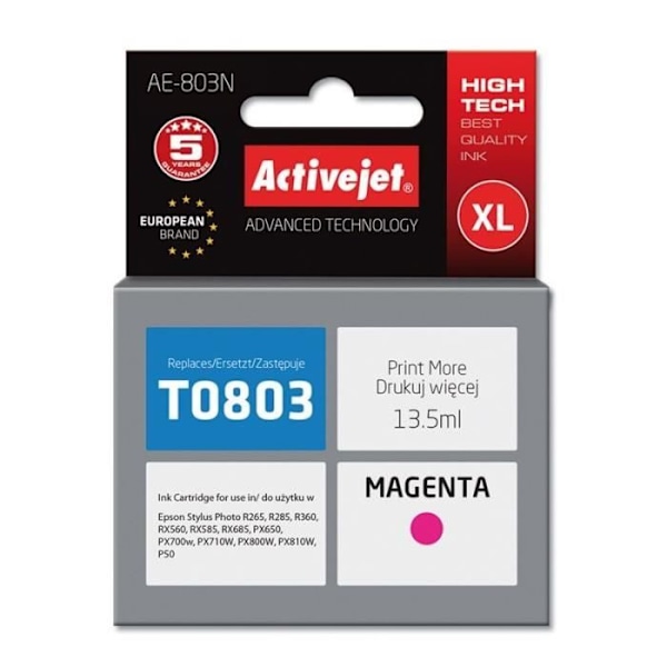 Activejet AE-803N Kompatibel blækpatron Magenta 1 stk.