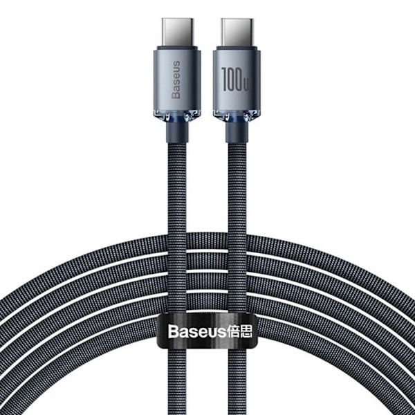 Tyyppi-C-C-kaapeli, 100 W, 1,2 m - Baseus - Musta