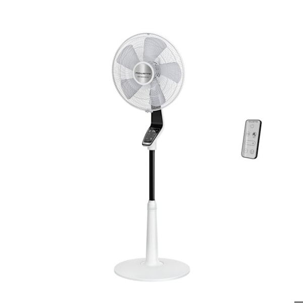 Rowenta Turbo Silence Extreme Golvv ventilator, Kraftfull, Tyst VU5690F0 Vit och metallisk