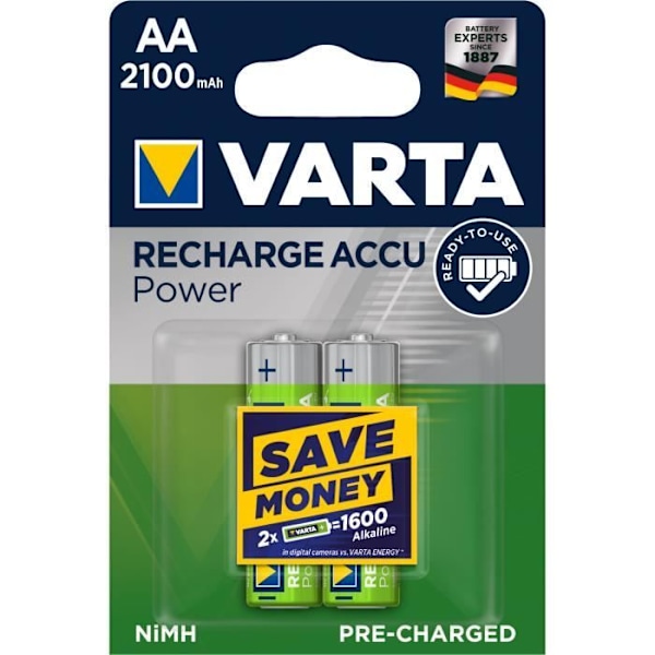 NiMH Power Micro (AAA) uppladdningsbart batteri med 800mAh - 2 st