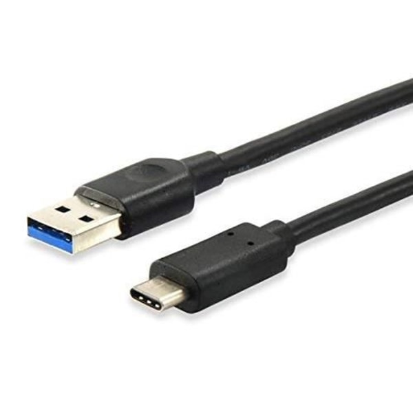 EQUIP 128343 USB-KABEL 0,25 M USB C TIL USB A HANE SORT