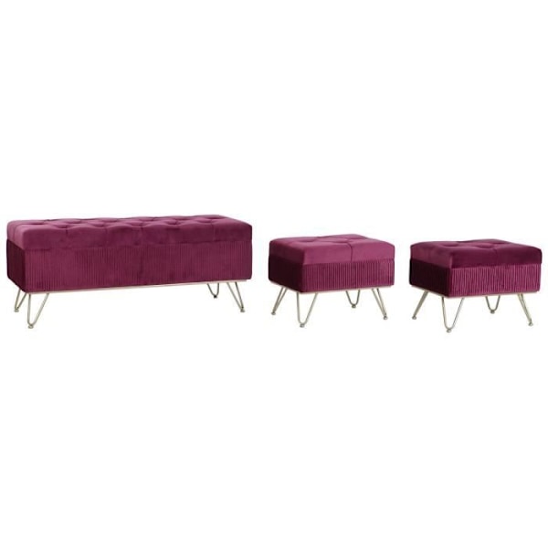 penkki 110 x 42 x 44 cm viininpunainen metalli