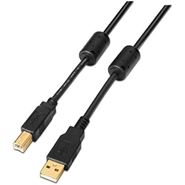 AISENS A101 – 0011 – 5 m USB 2.0 printerkabel, farve sort