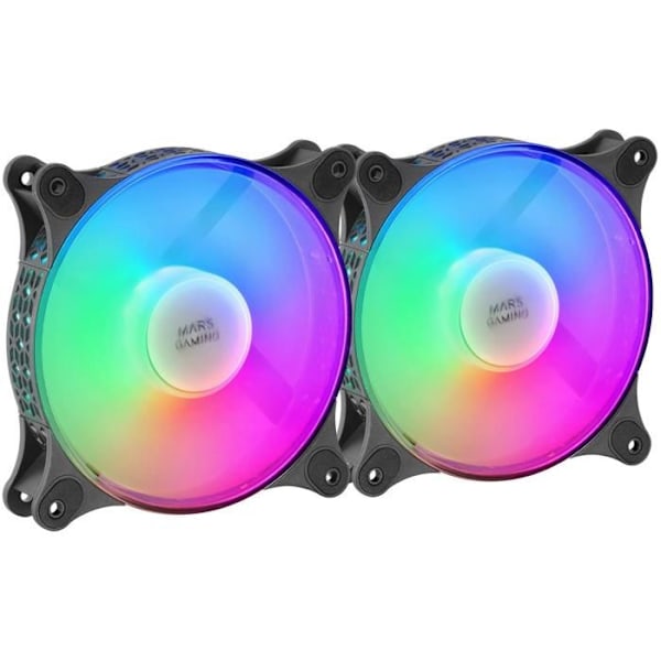 MARS GAMING Set med 2 Ventilationssystem Svart