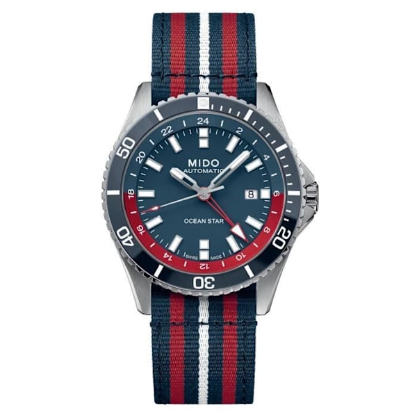Klocka - MIDO - Ocean Star GMT - 44mm - Automatisk - Stål - Blå Blå