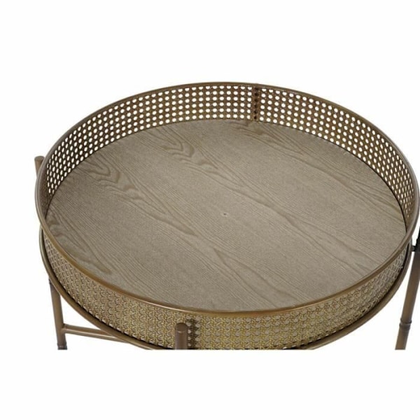 Sidobord - Natur - Metall - Vit