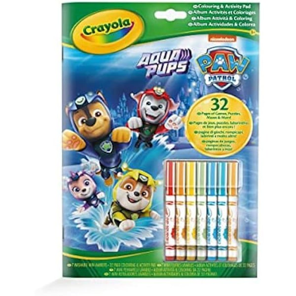 Målaralbum - CRAYOLA - PAW Patrol - 32 sidor - 50 klistermärken - Från 3 år Blandade färger