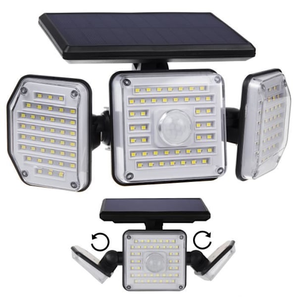 Solcelle LED-lampe med bevægelsessensor Maclean MCE615 3 driftsmuligheder IP65 4W 320 lm 4000K Li-ion 1200 mAh