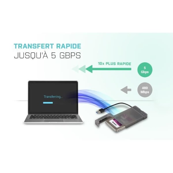 Ulkoinen kotelo - I-TEC - MySafe Advance - 2,5" - USB 3.0 - SATA 6 Gb/s - 600 MB/s