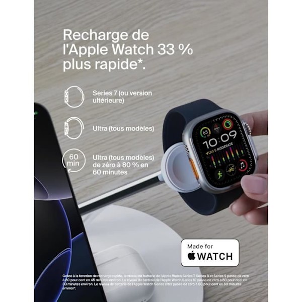 3-i-1 Opladningsstation - Belkin - BoostCharge - Qi2 - MagSafe - Hvid Vit