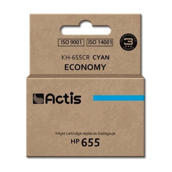 Actis cyan blækpatron til HP (HP 655 CZ110AE erstatning)